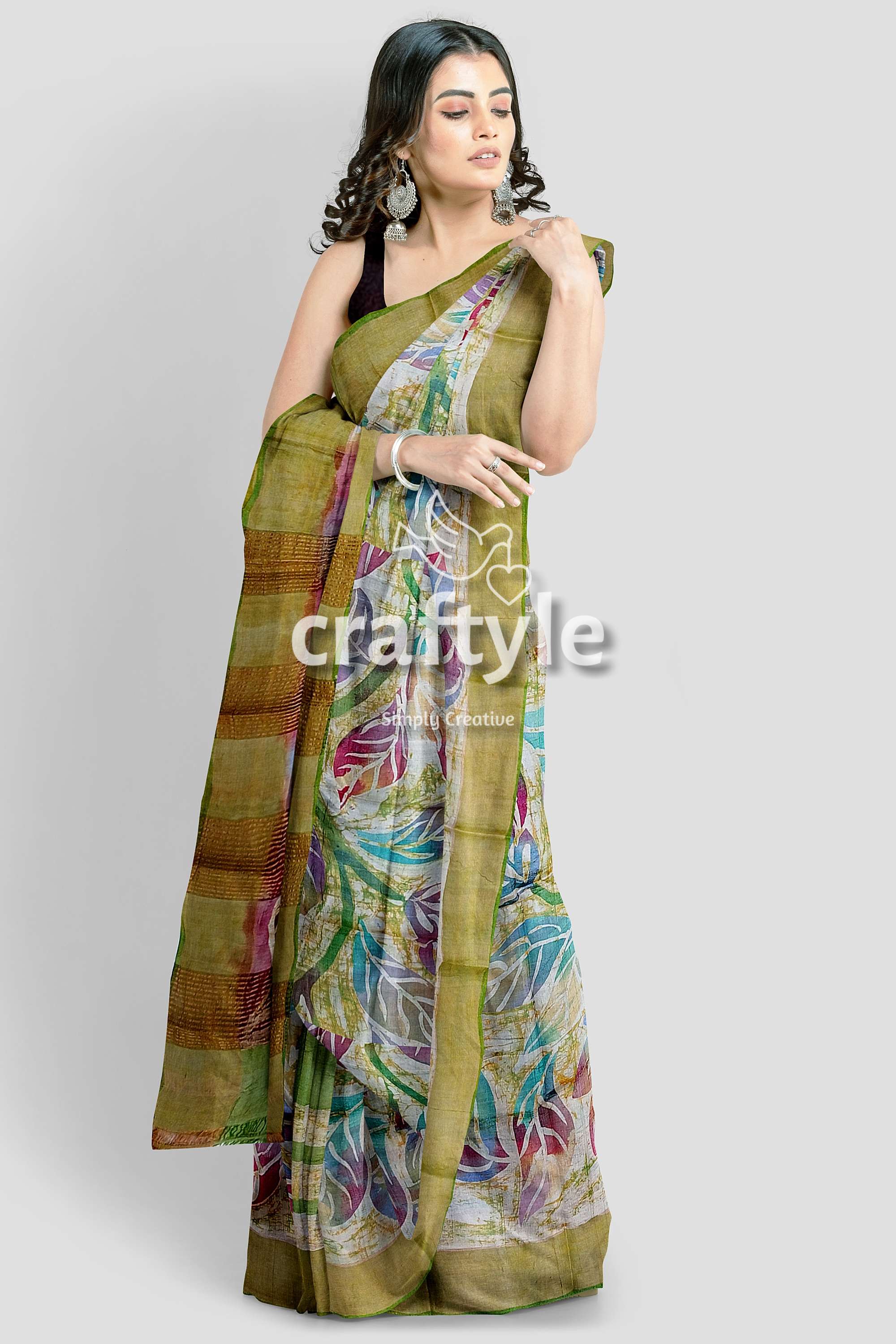 hand-batik-tussar-silk-saree-68