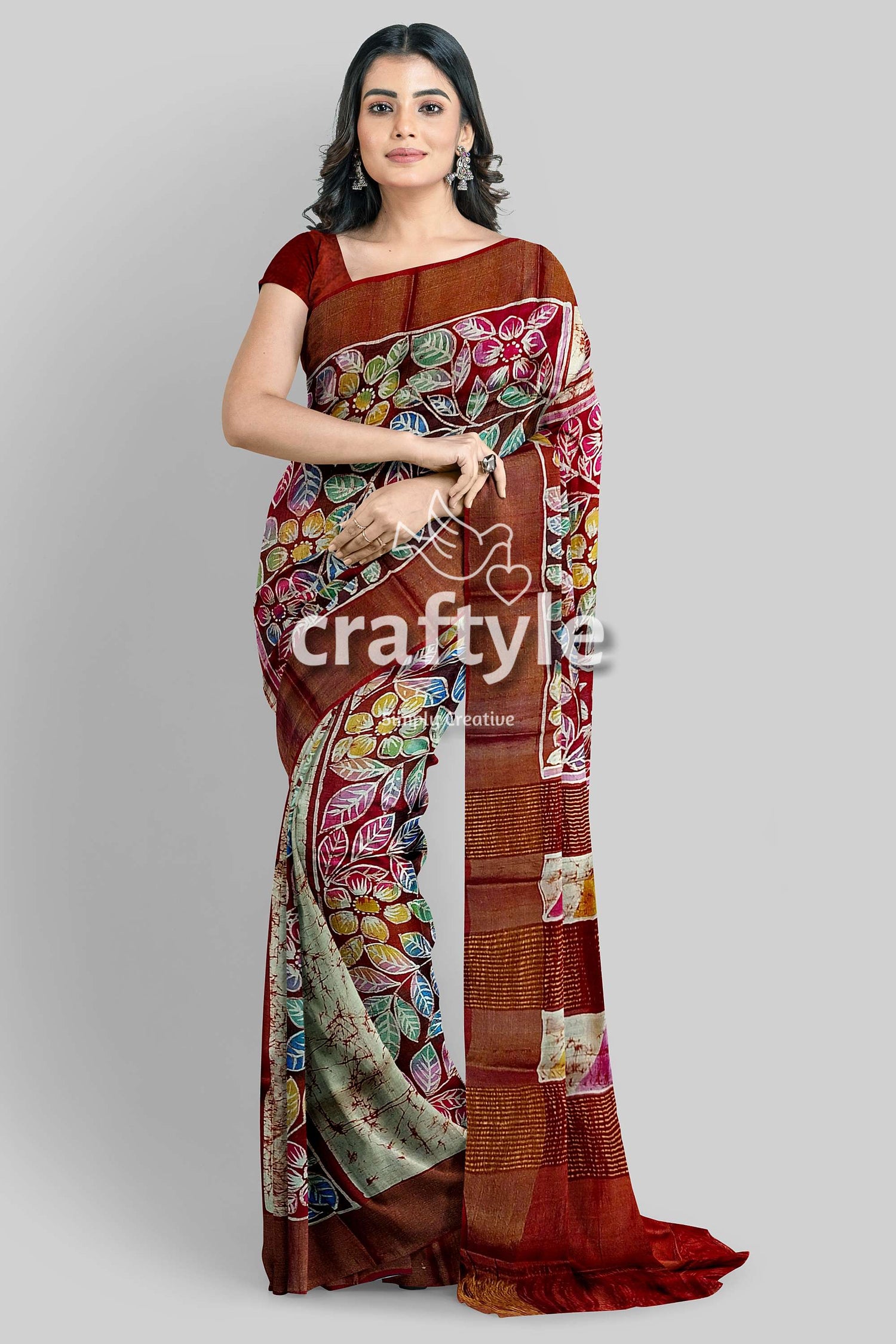 hand-batik-tussar-silk-saree-69