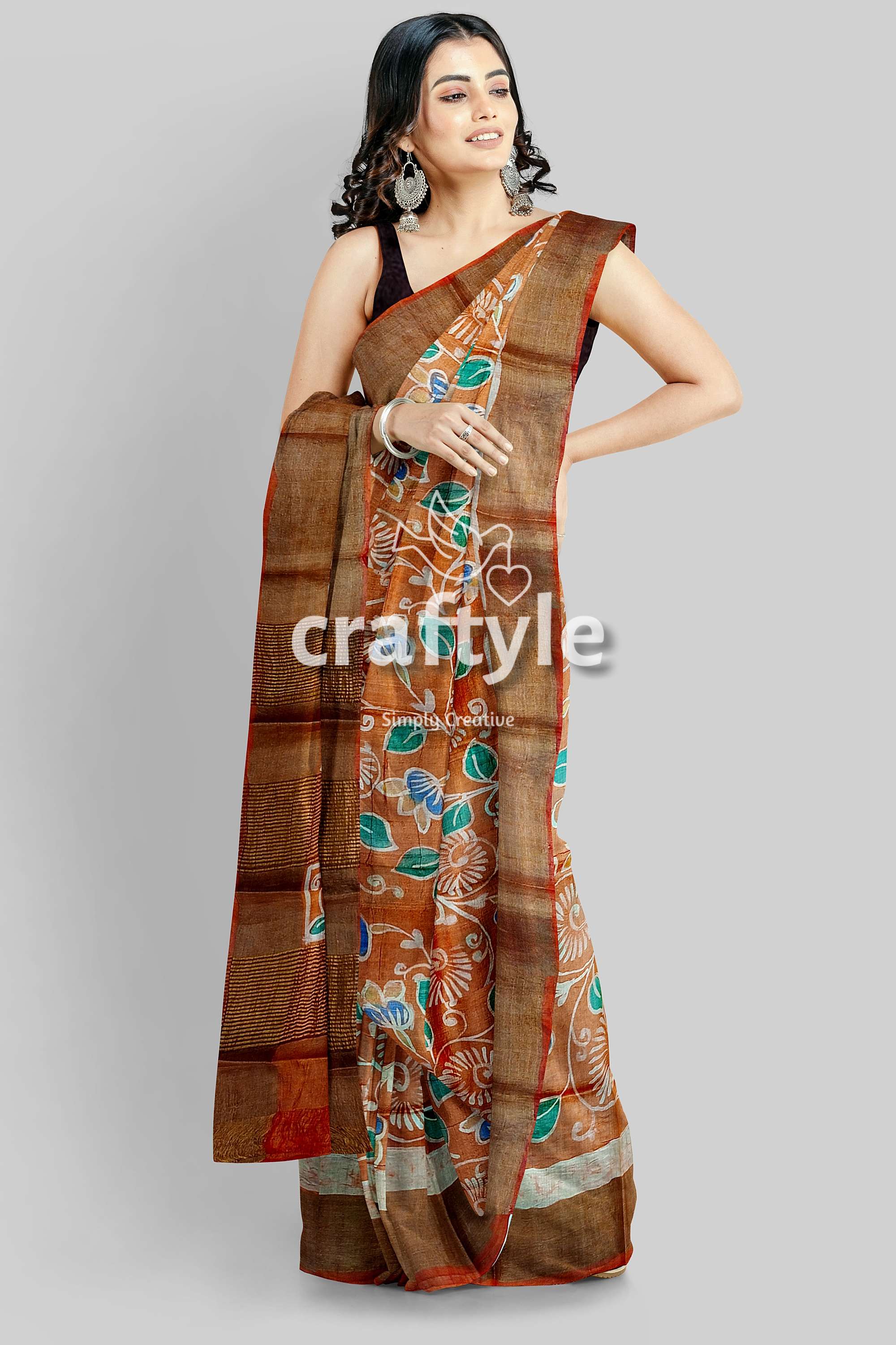 hand-batik-tussar-silk-saree-72
