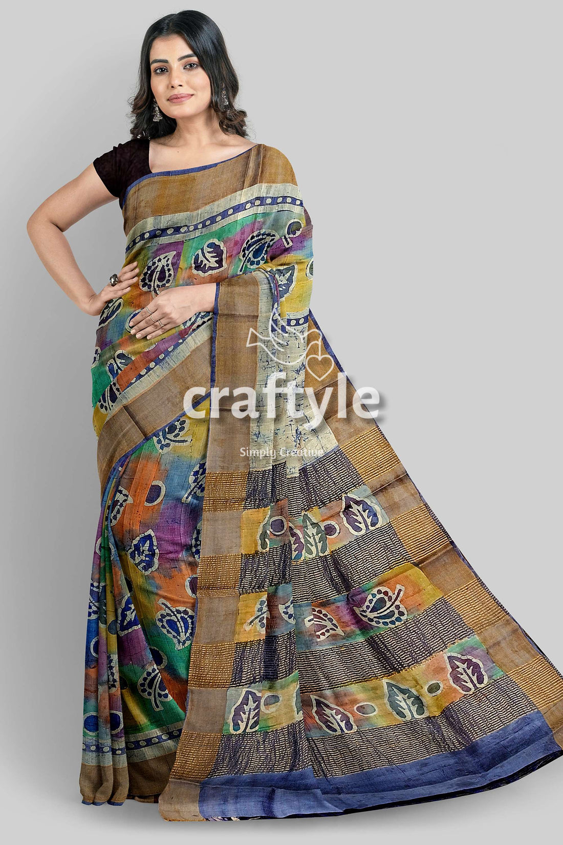 hand-batik-tussar-silk-saree-74
